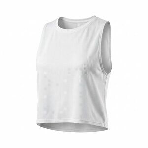 AQUA Women’s Solid Mesh Sleeveless Top